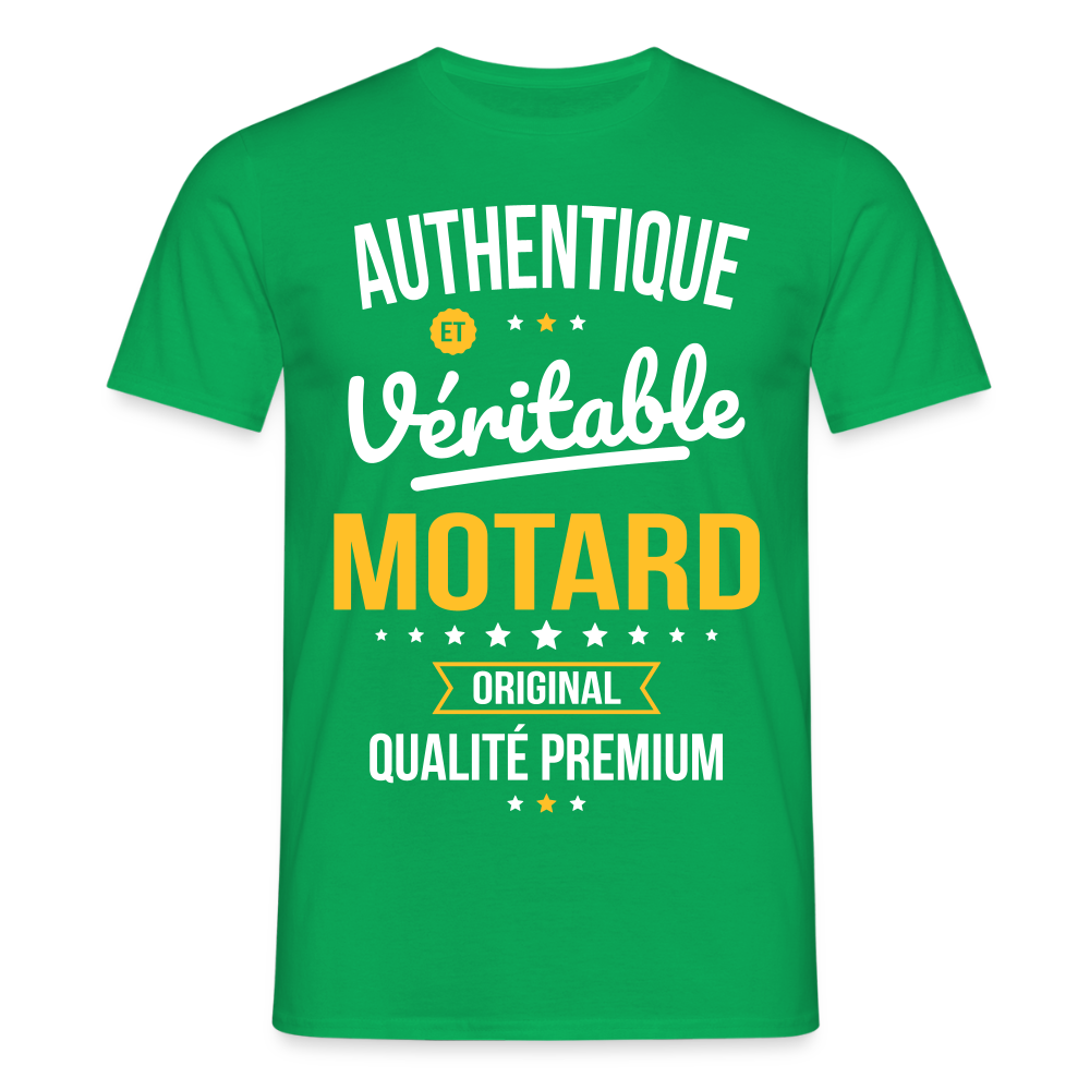 T-shirt Homme - Authentique et véritable Motard - vert
