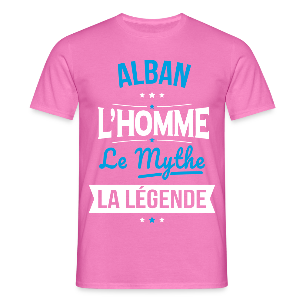 T-shirt Homme - Alban - l'Homme - le Mythe - la Légende - rose