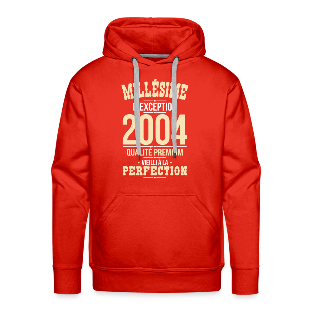 Sweat à capuche Premium Homme - Anniversaire 21 Ans - Millésime 2004 - rouge