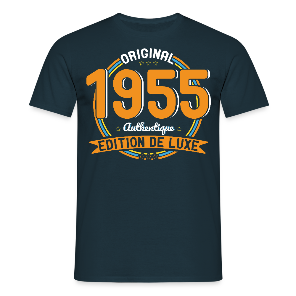 T-shirt Homme - Anniversaire 70 Ans - Original 1955 Authentique - marine
