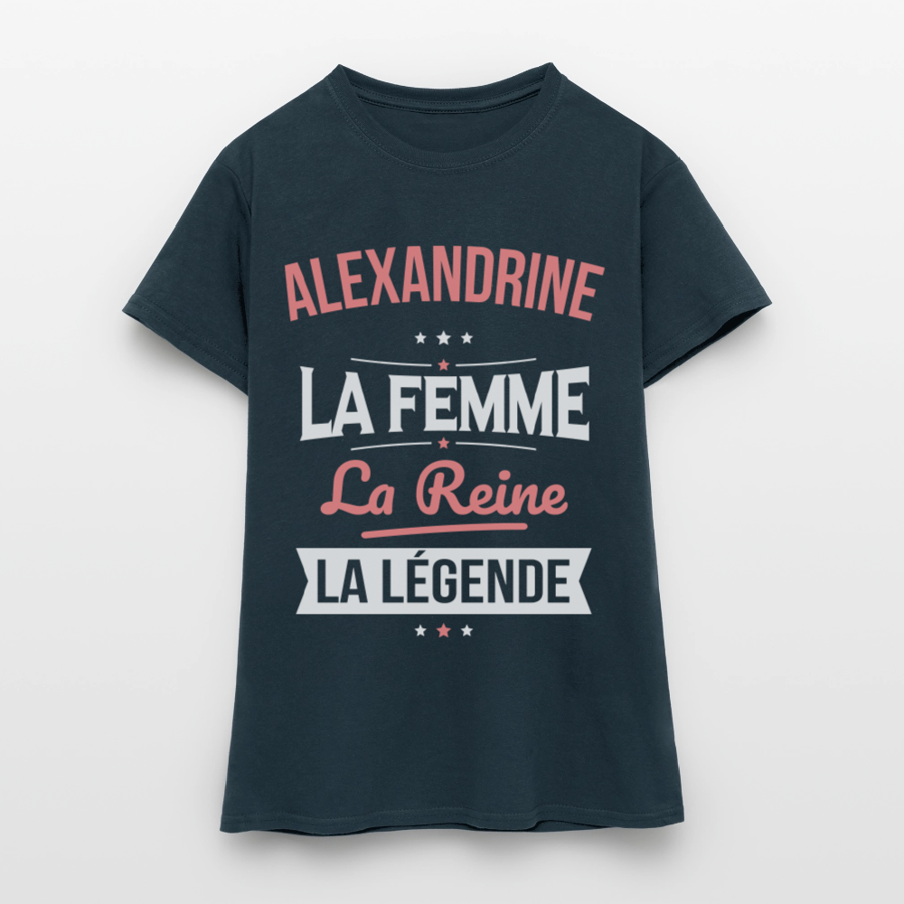 T-shirt Femme - Alexandrine - la Femme - la Reine - la Légende - marine