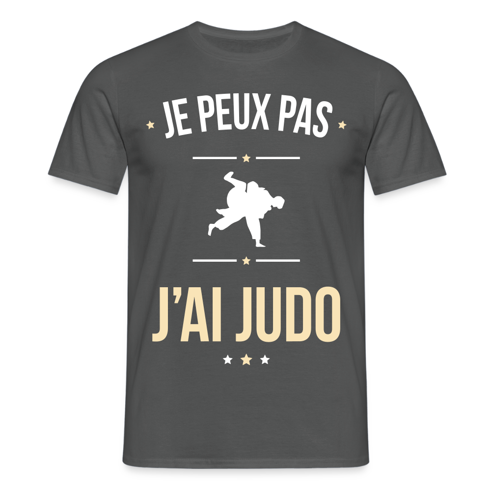 T-shirt Homme - Je peux pas j'ai Judo - charbon