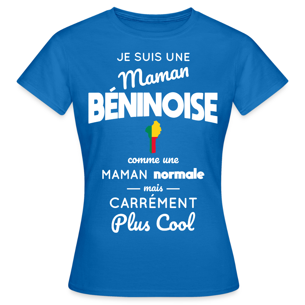 T-shirt Femme - Maman Béninoise plus cool - bleu royal