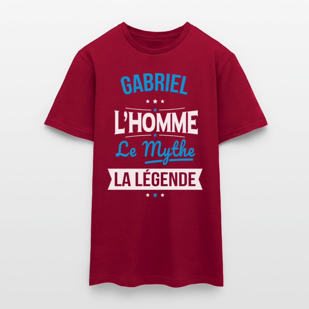 T-shirt Homme - Gabriel - l'Homme - le Mythe - la Légende - rouge brique