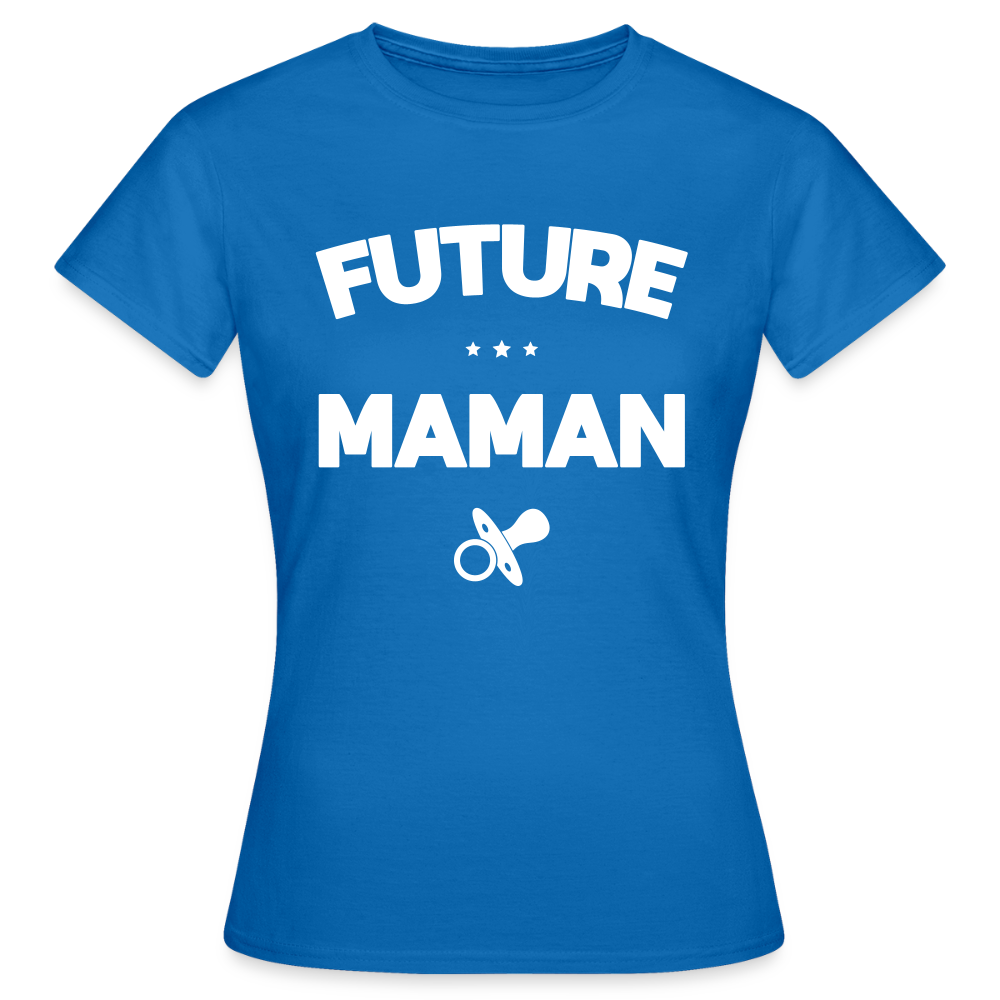 T-shirt Femme - Future Maman - bleu royal
