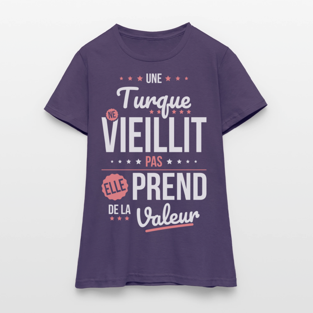 T-shirt Femme - Une Turque ne vieillit pas - violet foncé