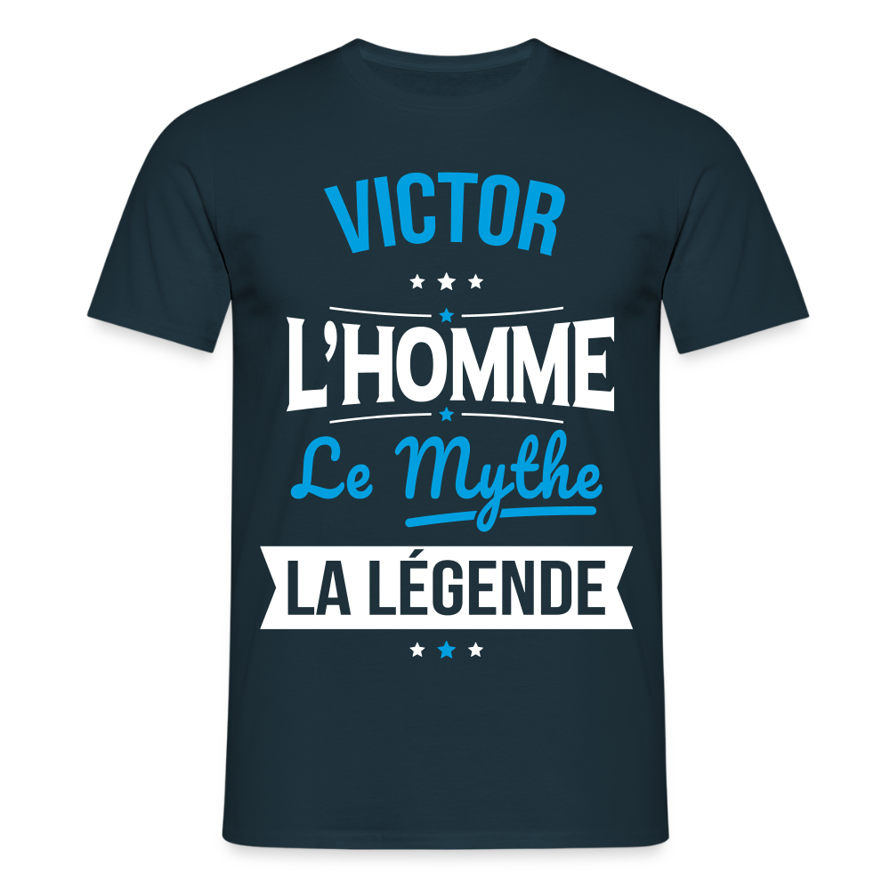 T-shirt Homme - Victor - l'Homme - le Mythe - la Légende - marine