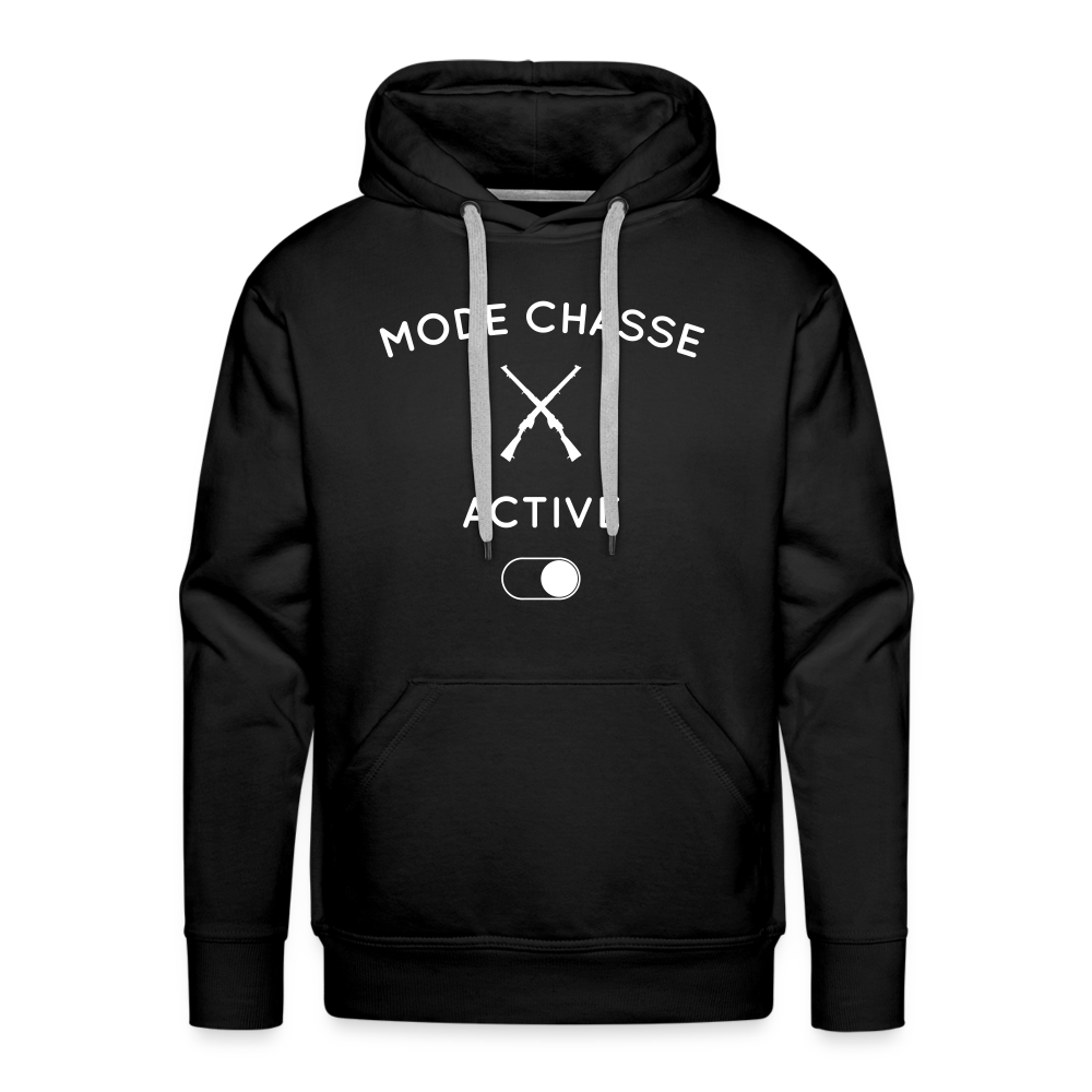 Sweat à capuche Premium Homme - Mode chasse activé - noir