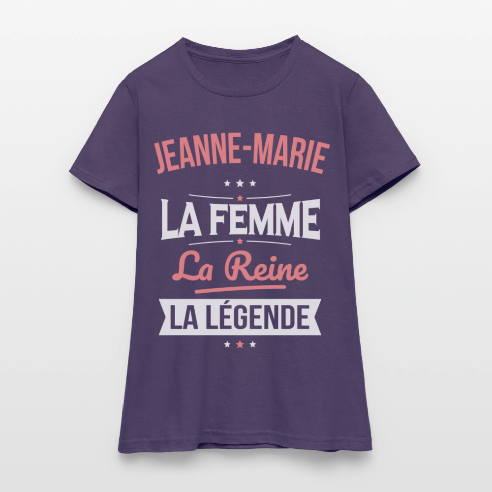 T-shirt Femme - Jeanne-Marie - la Femme - la Reine - la Légende - violet foncé