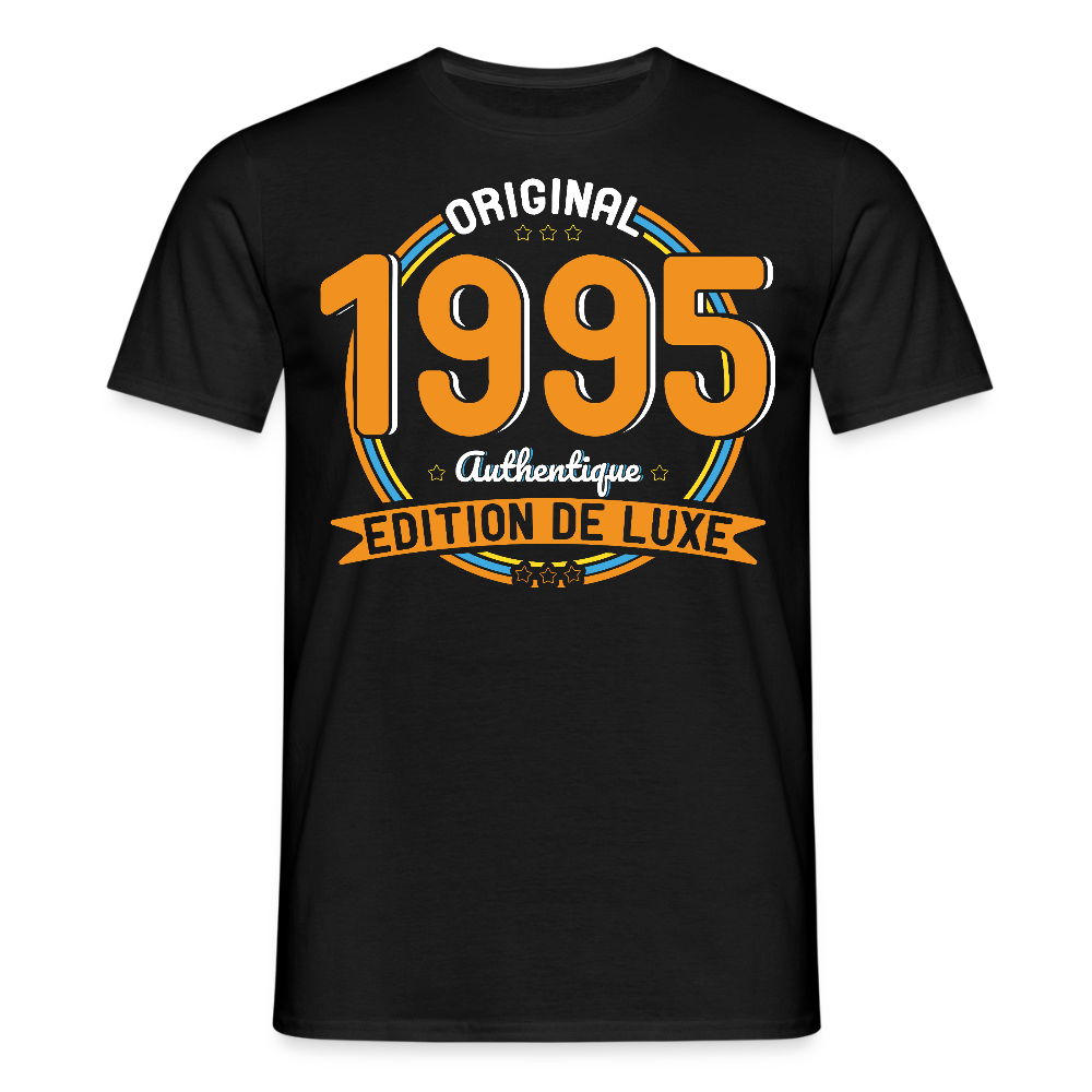 T-shirt Homme - Anniversaire 30 Ans - Original 1995 Authentique - noir