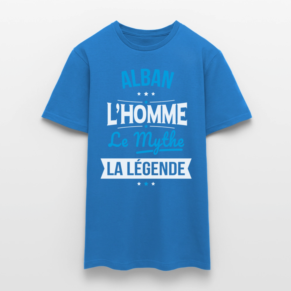 T-shirt Homme - Alban - l'Homme - le Mythe - la Légende - bleu royal