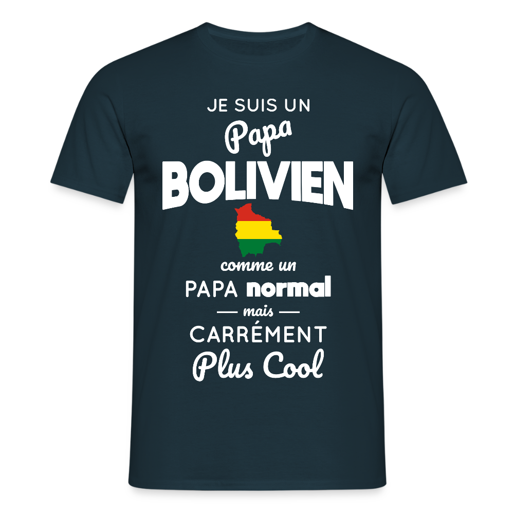 T-shirt Homme - Papa Bolivien Plus Cool - marine