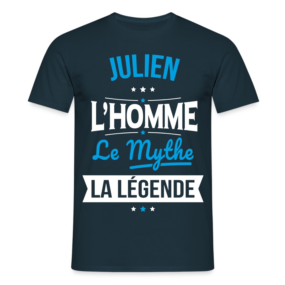 T-shirt Homme - Julien - l'Homme - le Mythe - la Légende - marine