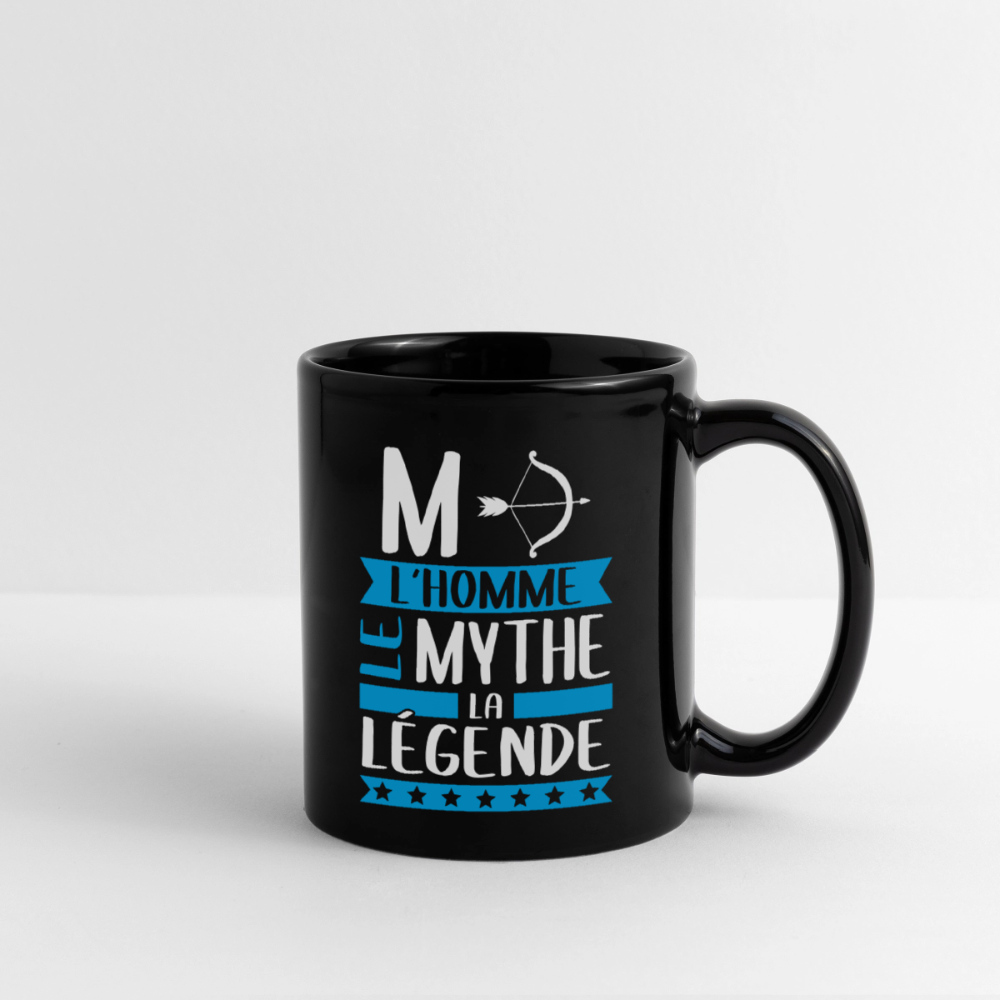 Mug uni Marc rébus – L’homme, le mythe, la légende - noir