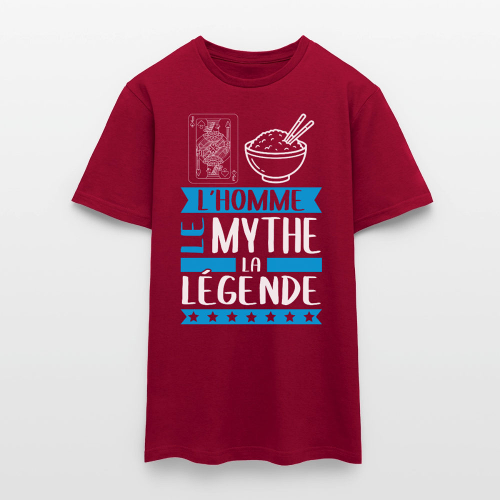 T-shirt homme Valéry rébus – L’homme, le mythe, la légende - rouge brique