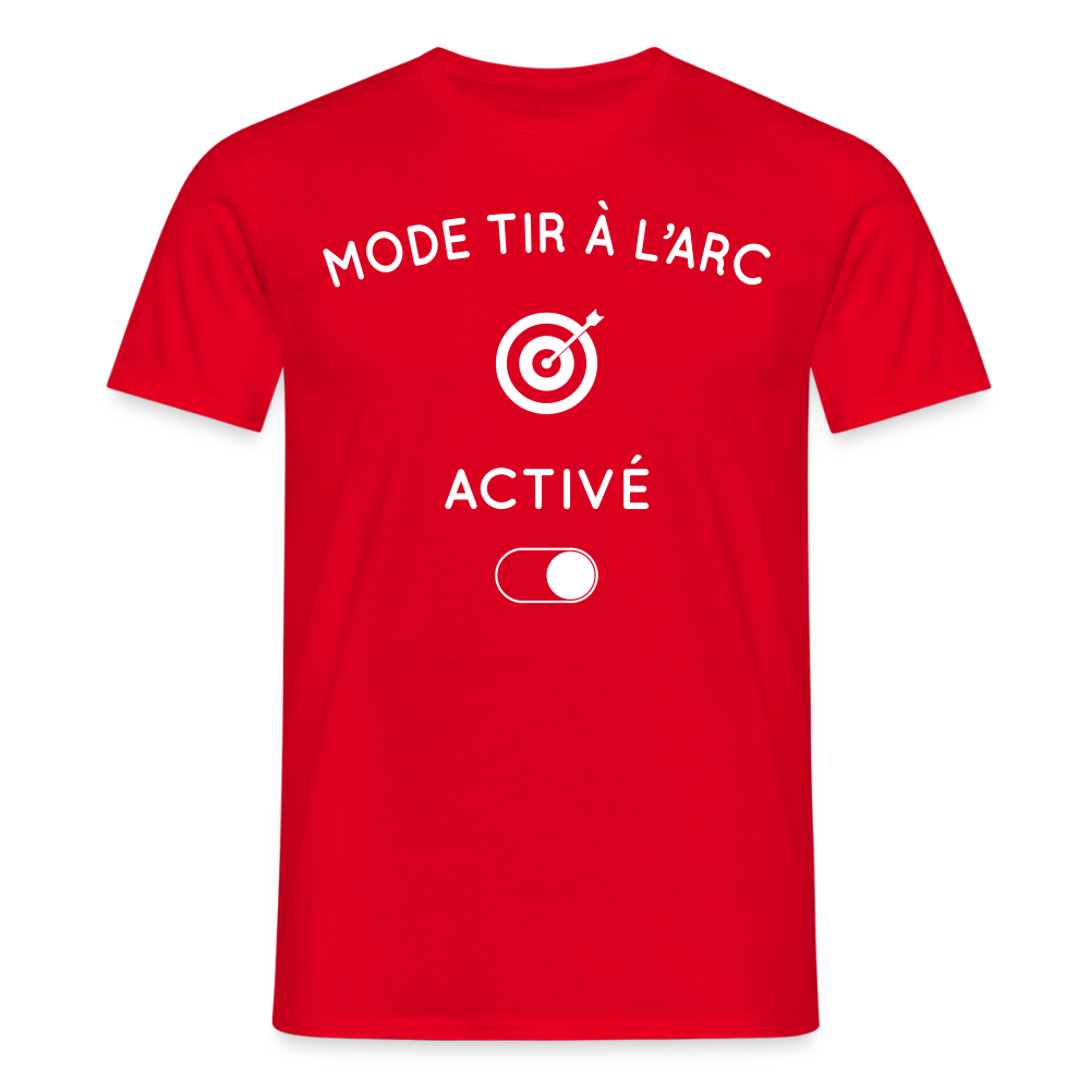 T-shirt Homme - Mode tir à l'arc activé - rouge