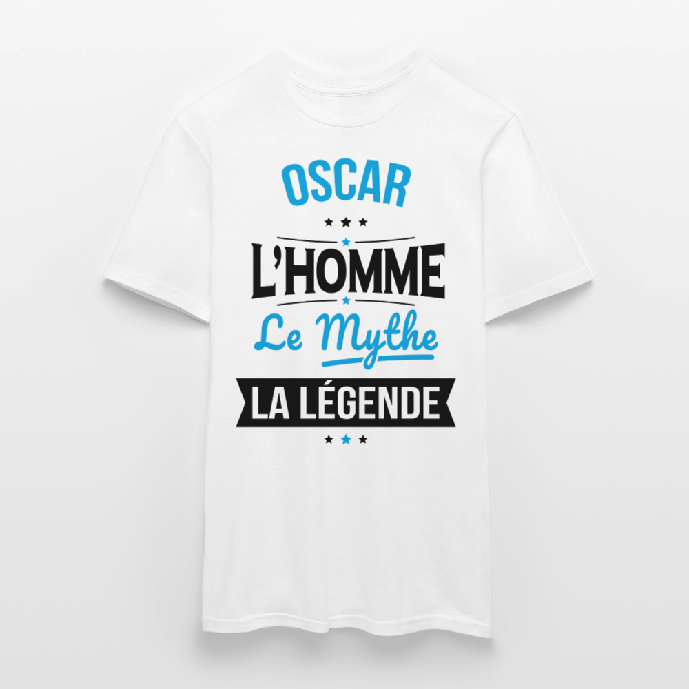 T-shirt Homme - Oscar - l'Homme - le Mythe - la Légende - blanc