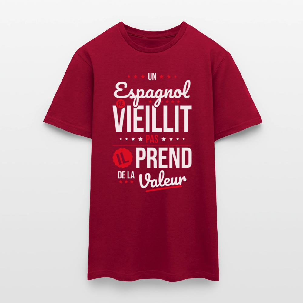 T-shirt Homme - Un Espagnol ne vieillit pas - rouge brique