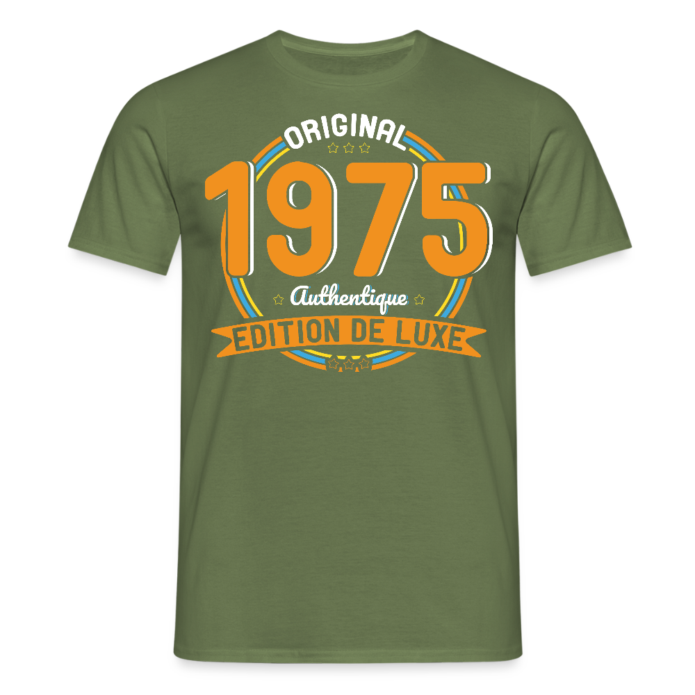 T-shirt Homme - Anniversaire 50 Ans - Original 1975 Authentique - vert militaire