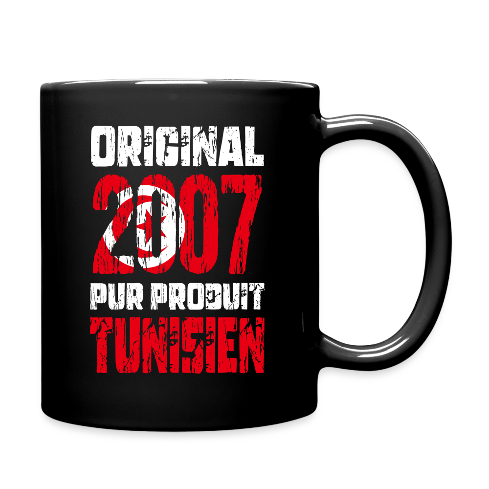 Mug uni - Anniversaire 18 Ans - Original 2007 - Pur produit Tunisien - noir