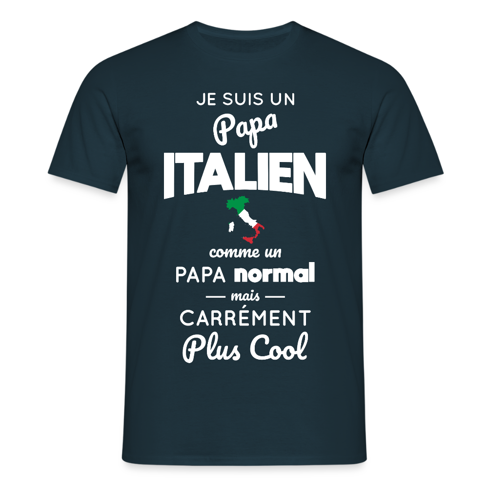 T-shirt Homme - Papa Italien Plus Cool - marine