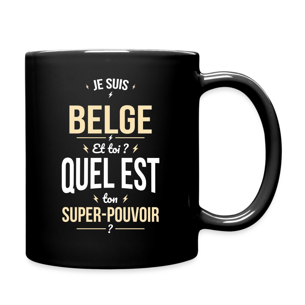 Mug uni - Je suis Belge - Super-pouvoir - noir