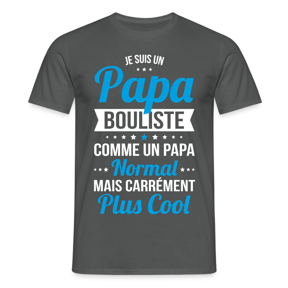 T-shirt Homme - Papa bouliste plus cool - charbon