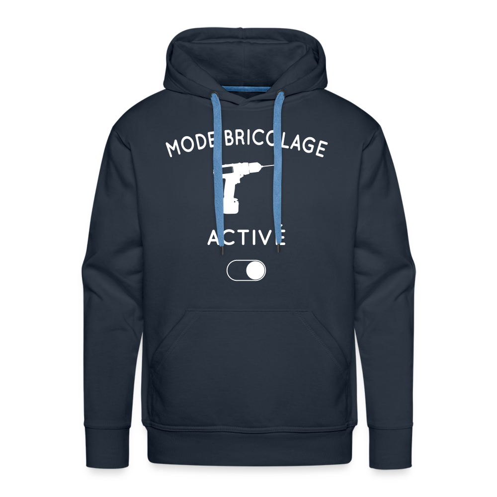 Sweat à capuche Premium Homme - Mode bricolage activé - marine