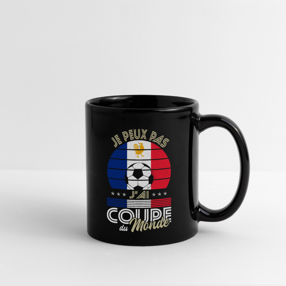 Mug uni - Je peux pas j'ai Coupe du Monde - France - noir