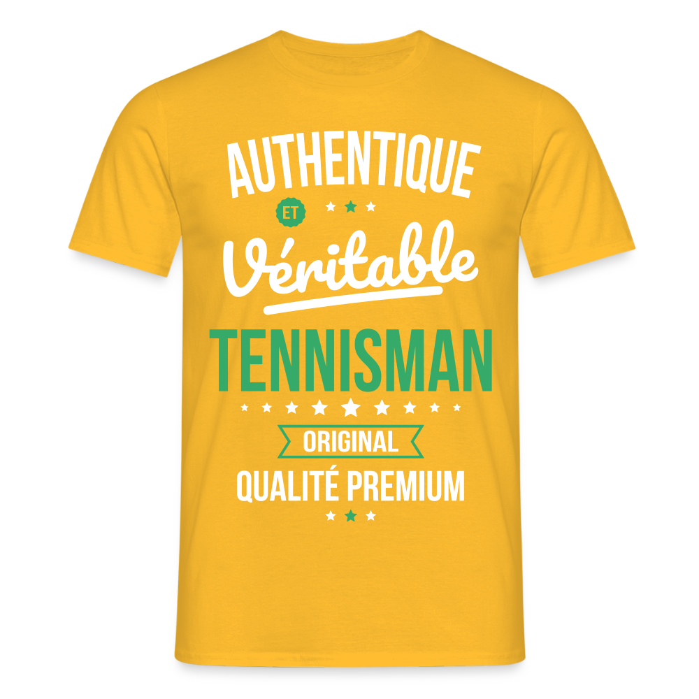 T-shirt Homme - Authentique et véritable Tennisman - jaune