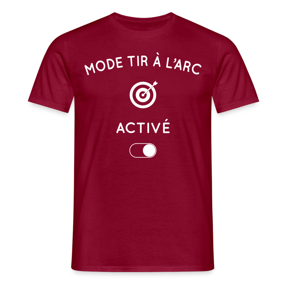 T-shirt Homme - Mode tir à l'arc activé - rouge brique