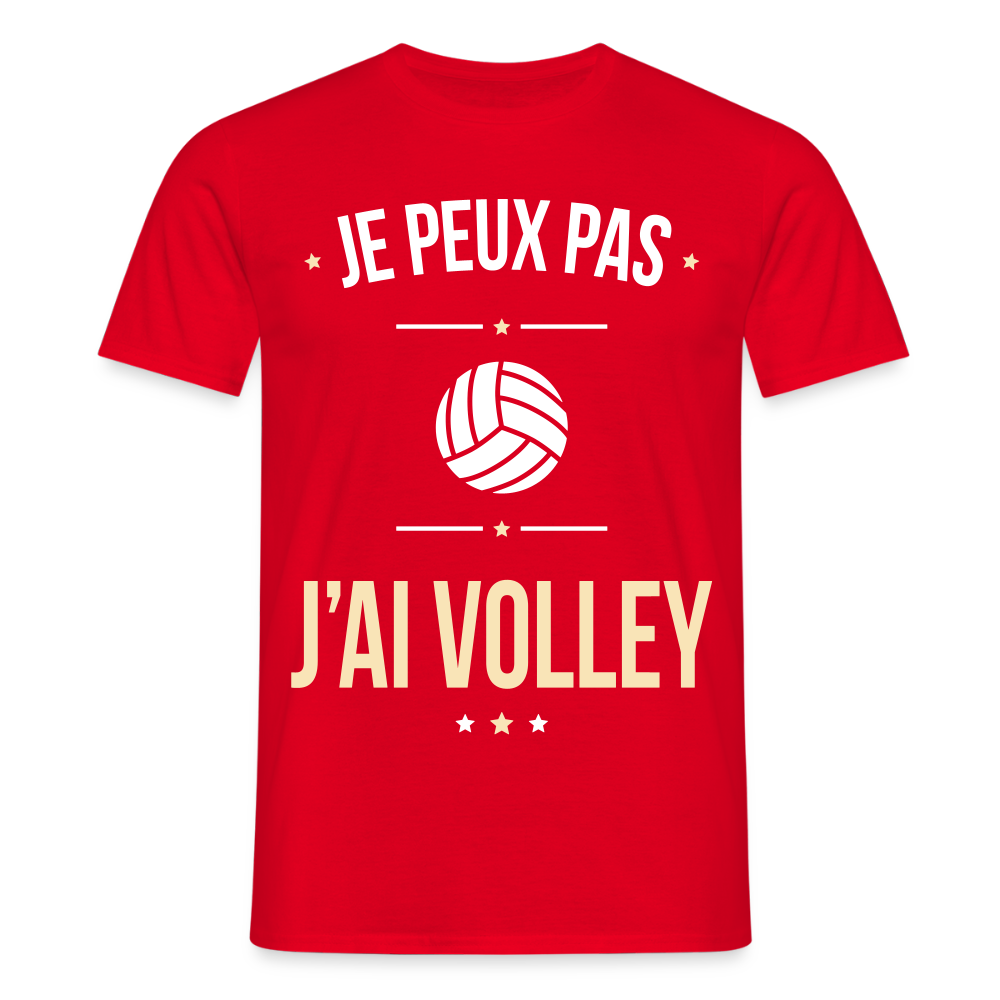 T-shirt Homme - Je peux pas j'ai Volley - rouge