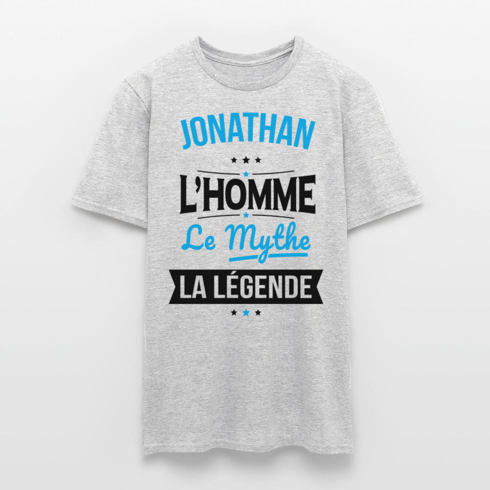 T-shirt Homme - Jonathan - l'Homme - le Mythe - la Légende - gris chiné