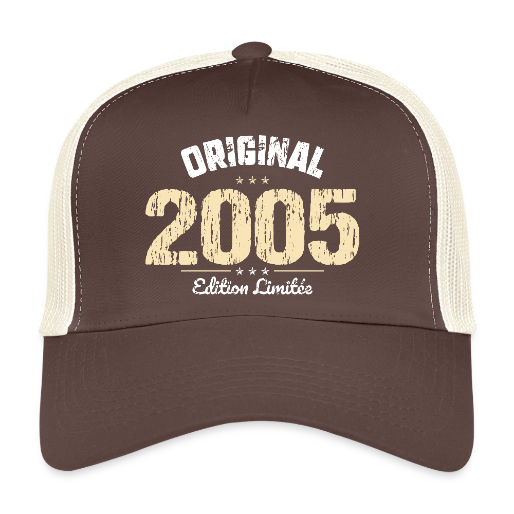 Casquette Trucker - Anniversaire 20 Ans - Original 2005 - marron/beige