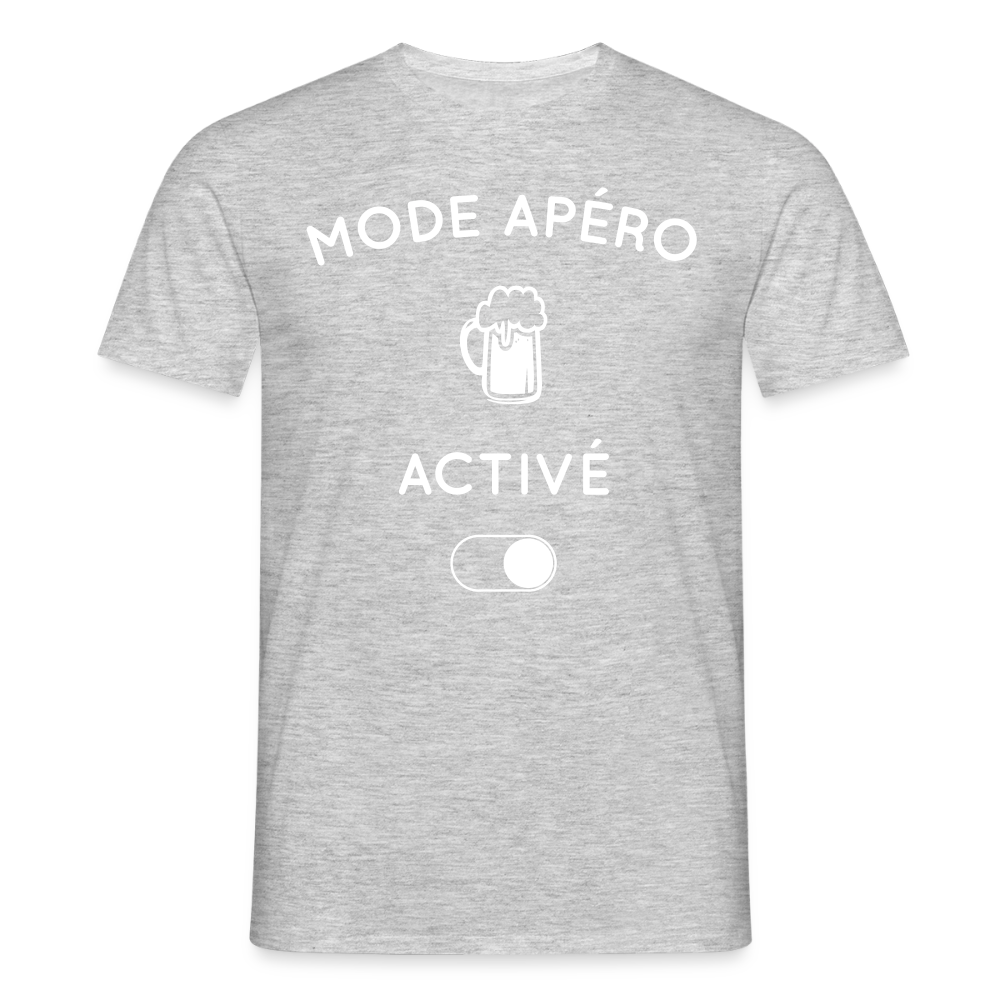 T-shirt Homme - Mode apéro activé - gris chiné