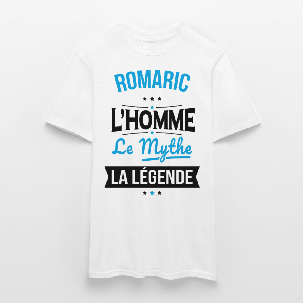 T-shirt Homme - Romaric - l'Homme - le Mythe - la Légende - blanc