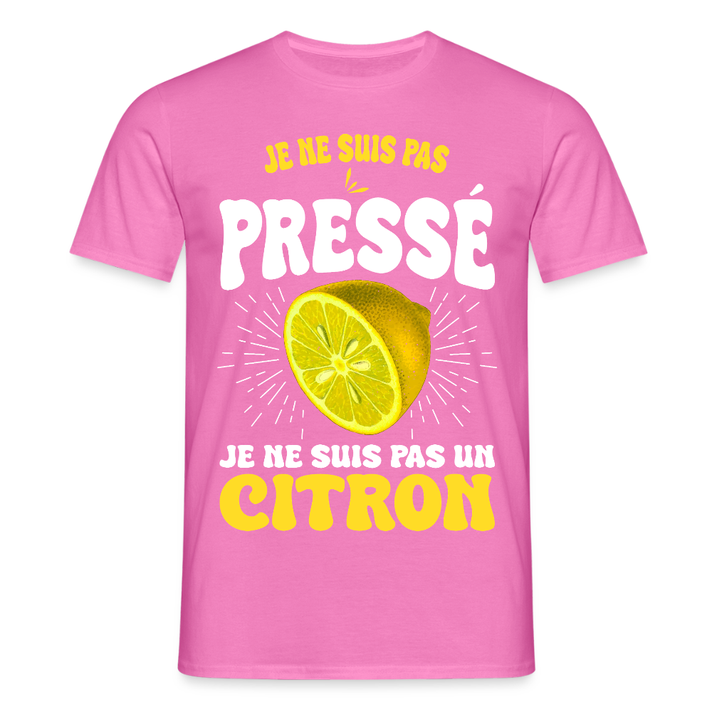 T-shirt Homme - Je ne suis pas un citron - rose