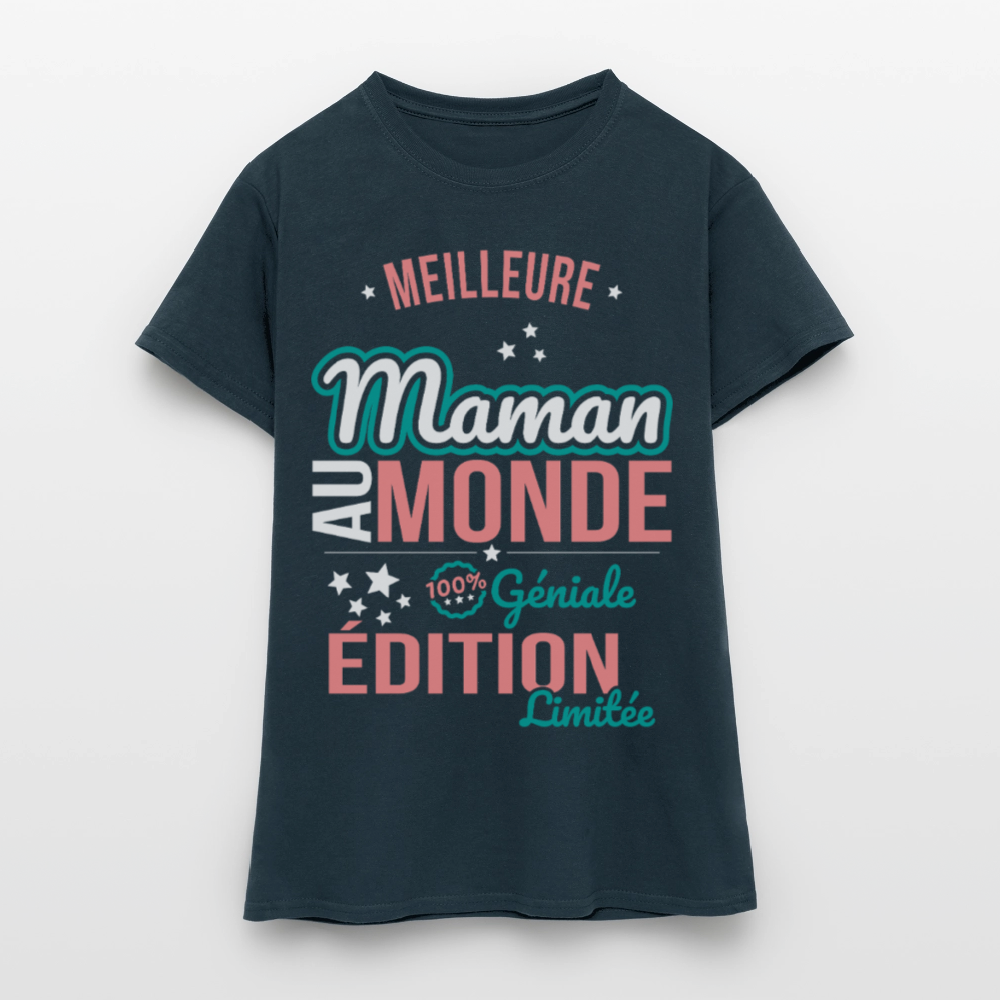 T-shirt Femme - Meilleure Maman au monde - marine