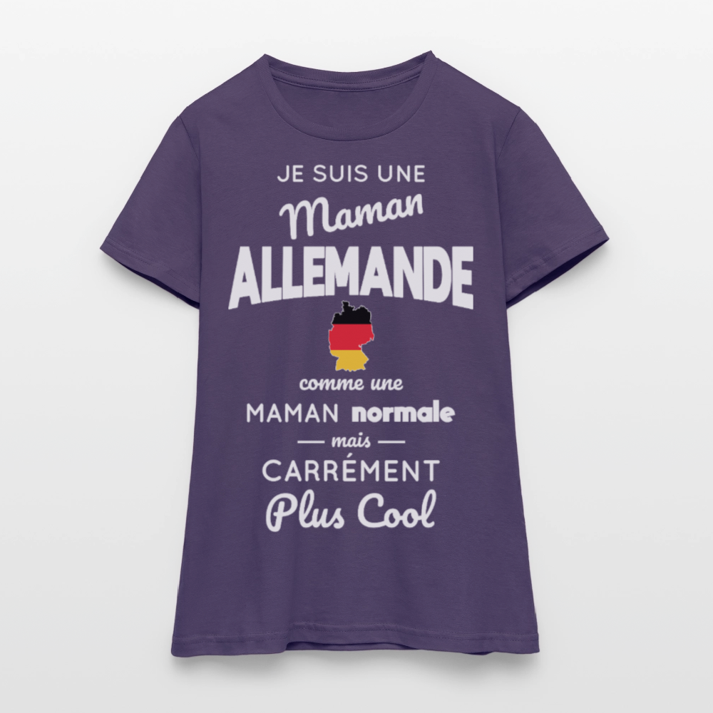 T-shirt Femme - Maman Allemande plus cool - violet foncé