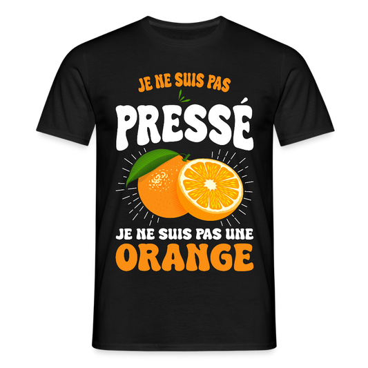 T-shirt Homme - Je ne suis pas une orange - noir