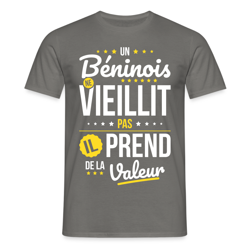T-shirt Homme - Un Béninois ne vieillit pas - gris graphite