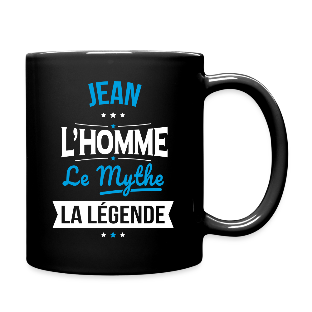 Mug uni - Jean - l'Homme - le Mythe - la Légende - noir