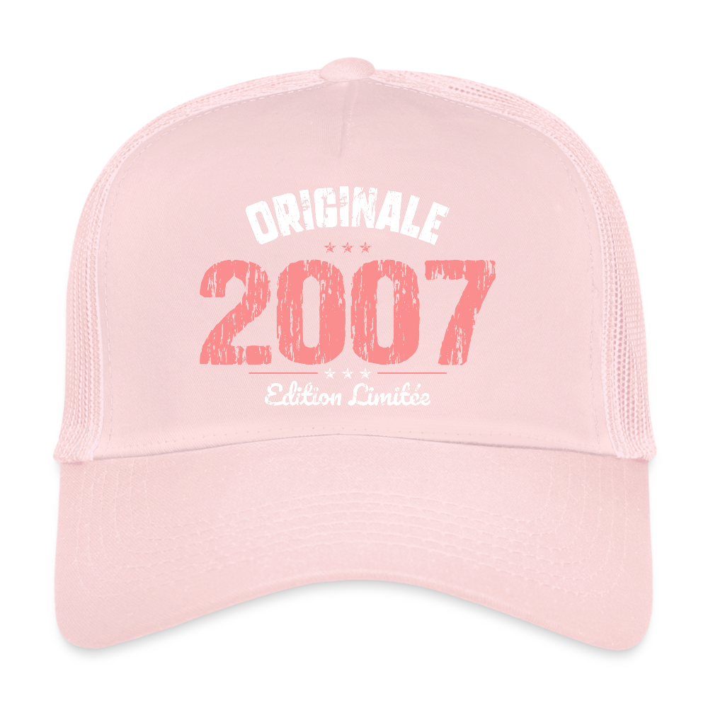 Casquette Trucker - Anniversaire 18 Ans - Originale 2007 - rose pâle