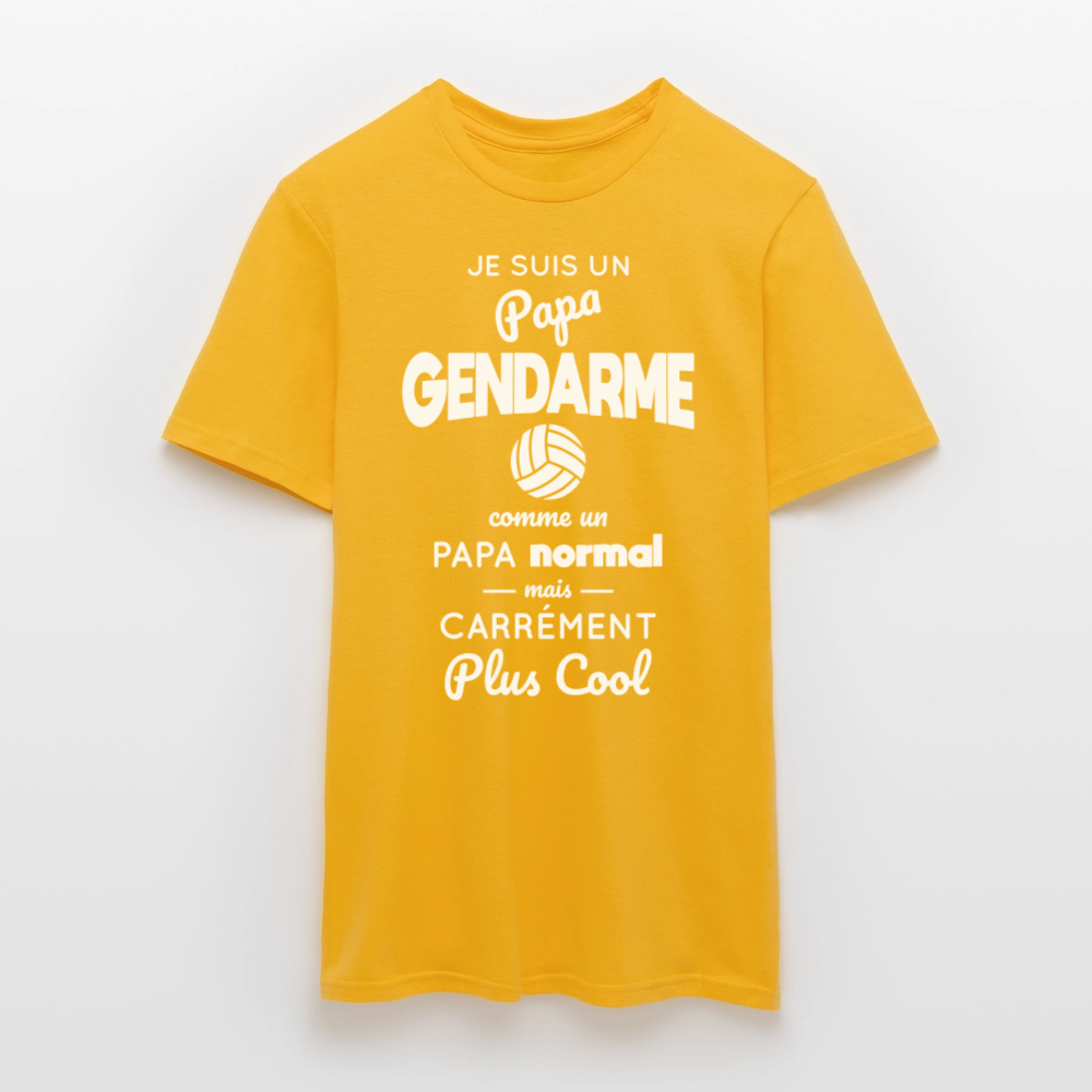 T-shirt Homme - Papa gendarme plus cool - jaune