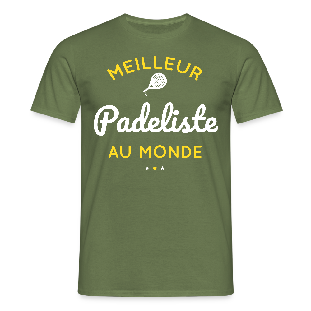 T-shirt Homme - Meilleur Padeliste Au Monde - vert militaire