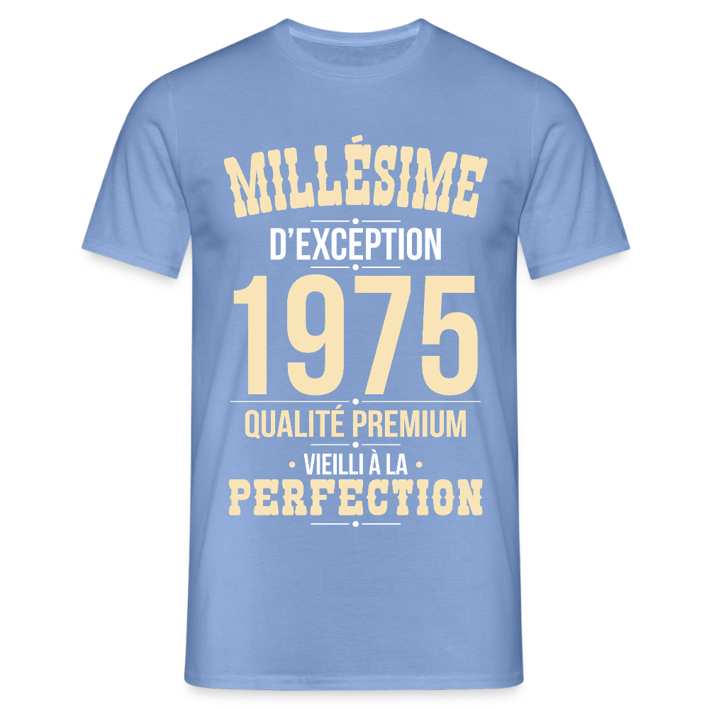 T-shirt Homme - Anniversaire 50 Ans - Millésime 1975 - carolina blue