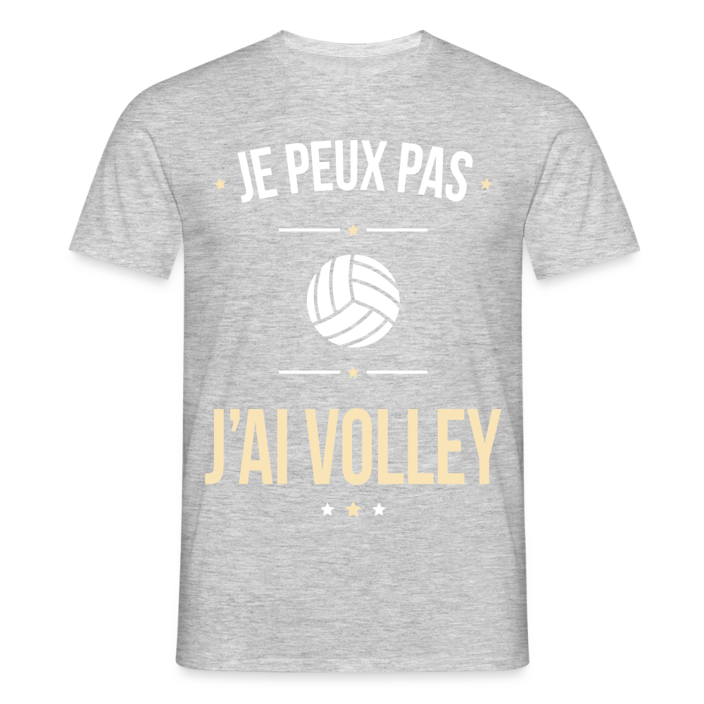 T-shirt Homme - Je peux pas j'ai Volley - gris chiné