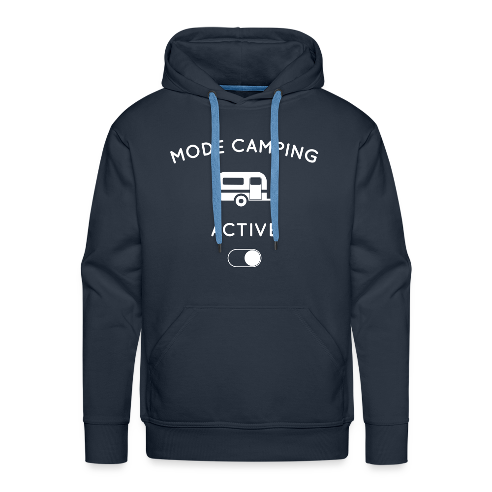 Sweat à capuche Premium Homme - Mode camping activé - marine