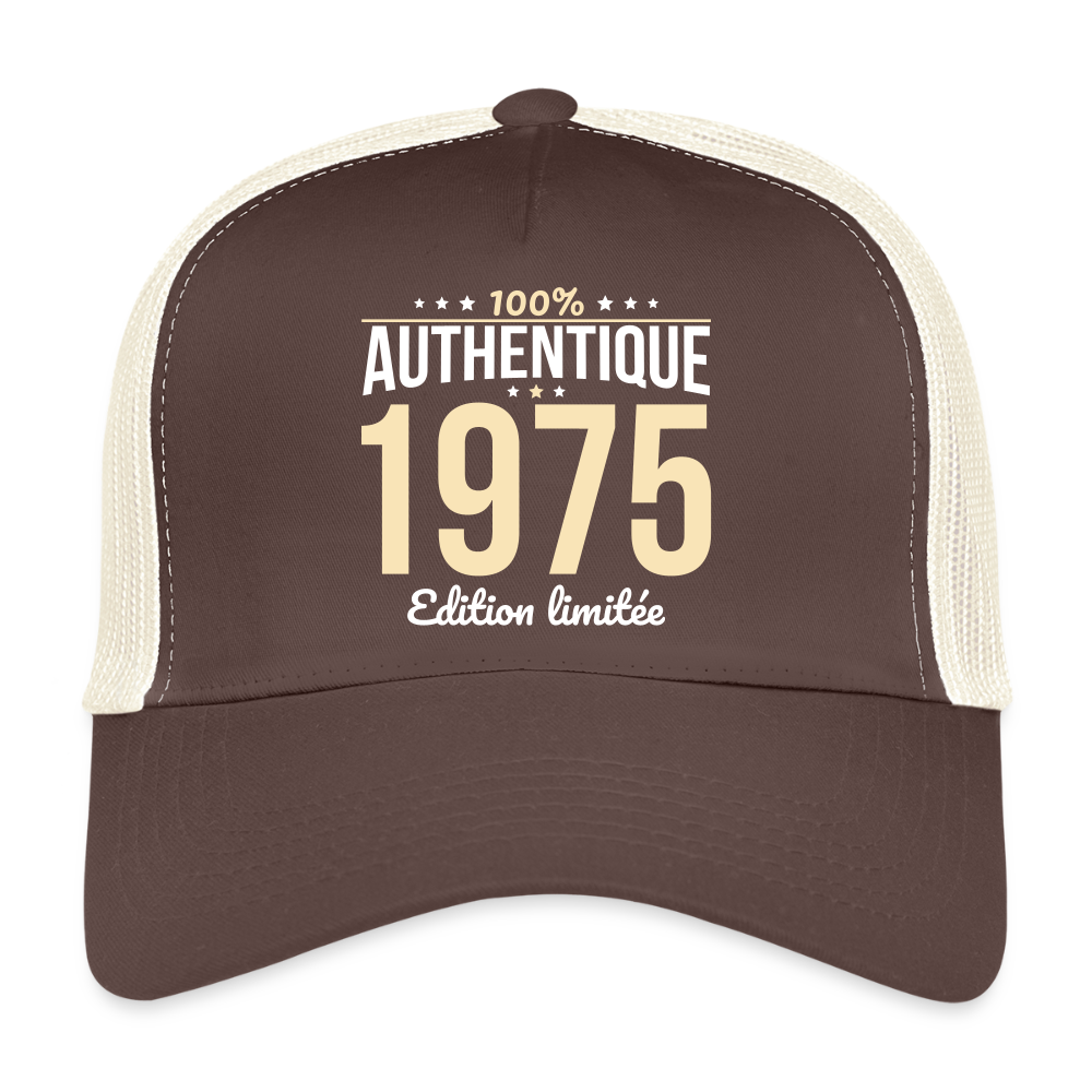 Casquette Trucker - Anniversaire 50 Ans - 100% Authentique 1975 - marron/beige