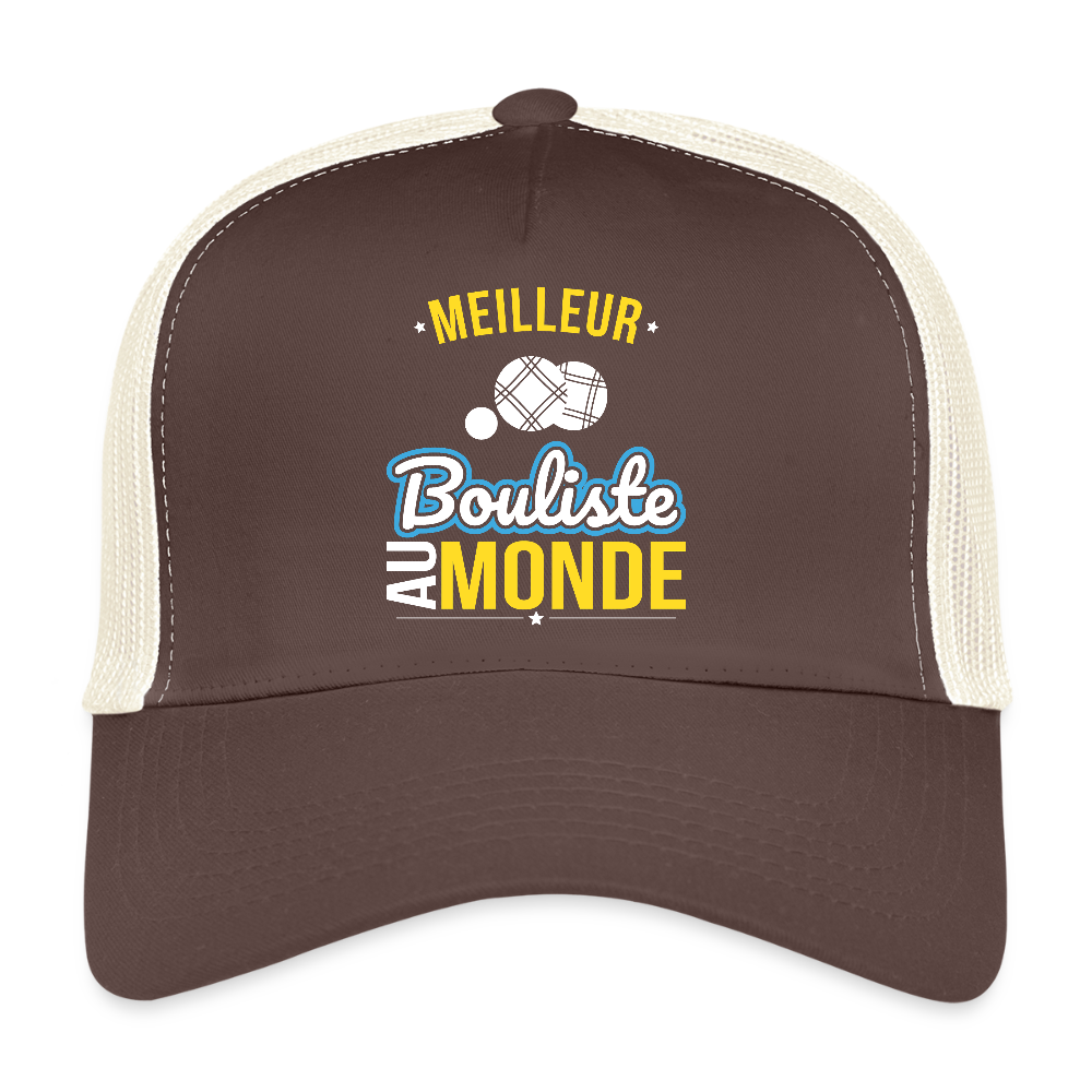 Casquette Trucker - Meilleur bouliste au monde - marron/beige